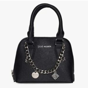 Steve Madden Black Handbag with Chain Detail
